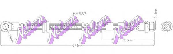 BROVEX-NELSON H6887 Гальмівний шланг