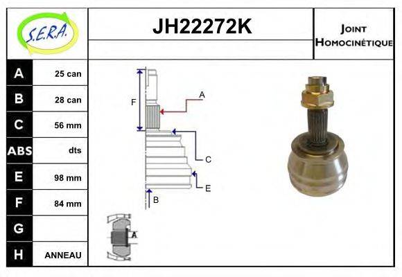 SERA JH22272K Шарнірний комплект, приводний вал