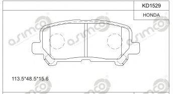 ACURA 43022-STX-A00 Комплект гальмівних колодок, дискове гальмо