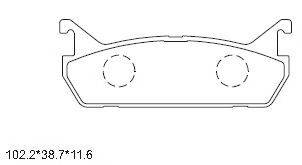 ASIMCO KD3746 Комплект гальмівних колодок, дискове гальмо