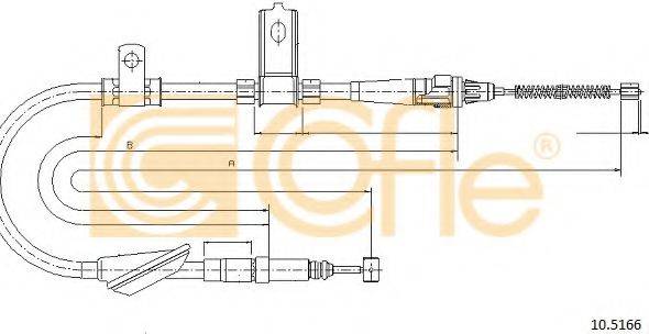 COFLE 105166 Трос, стоянкова гальмівна система