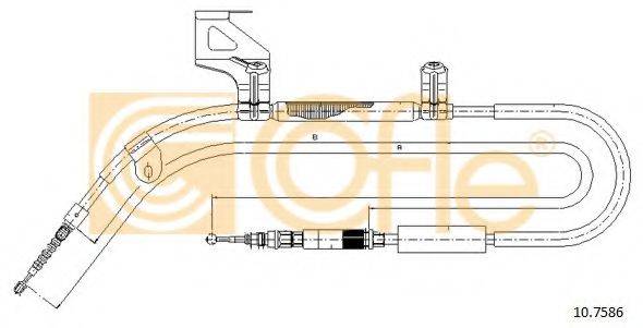 COFLE 107586 Трос, стояночная тормозная система