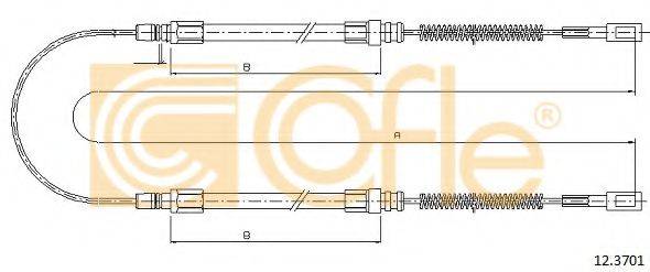 COFLE 123701 Трос, стоянкова гальмівна система