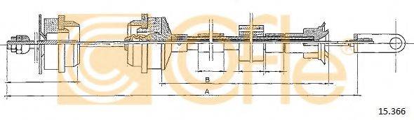 COFLE 15366 Трос, управління зчепленням