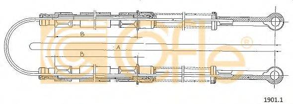 COFLE 19011 Трос, стоянкова гальмівна система