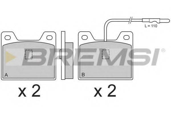 BREMSI 20143 Комплект гальмівних колодок, дискове гальмо