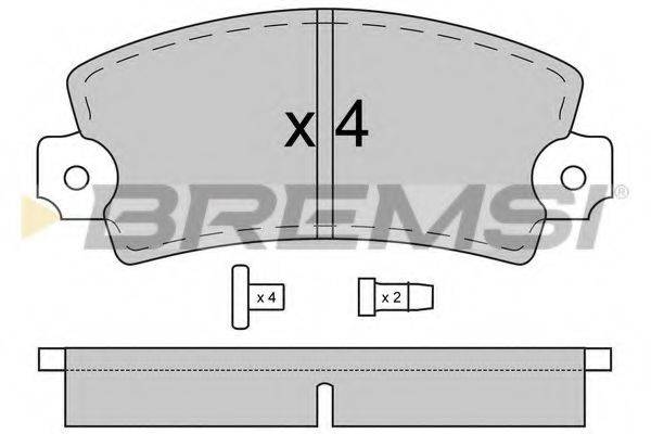 BREMSI 20141 Комплект гальмівних колодок, дискове гальмо