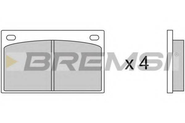 BREMSI 20200 Комплект гальмівних колодок, дискове гальмо