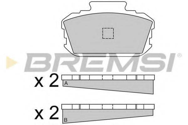 BREMSI 20219 Комплект гальмівних колодок, дискове гальмо