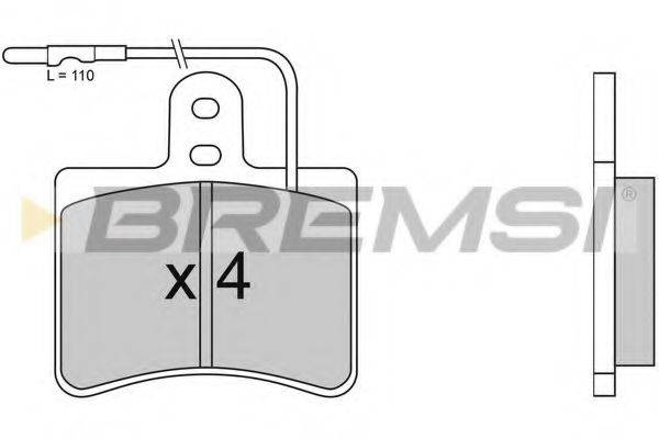 BREMSI 20288 Комплект гальмівних колодок, дискове гальмо