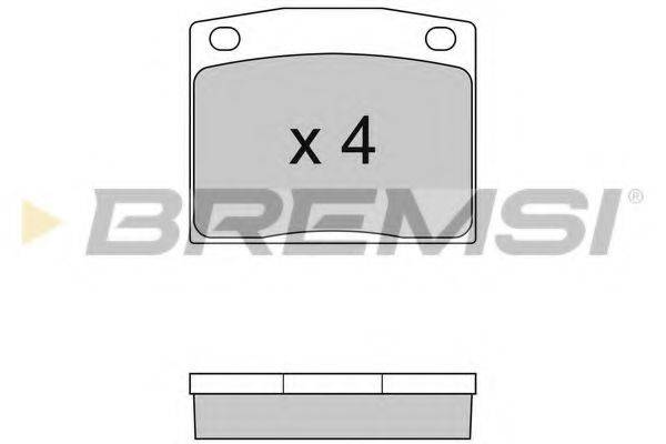 BREMSI BP2095 Комплект гальмівних колодок, дискове гальмо