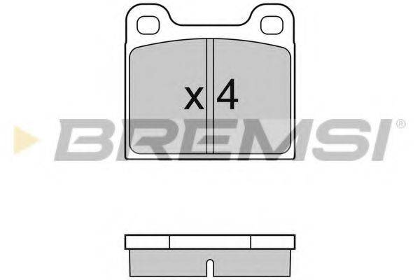 BREMSI 20107 Комплект гальмівних колодок, дискове гальмо