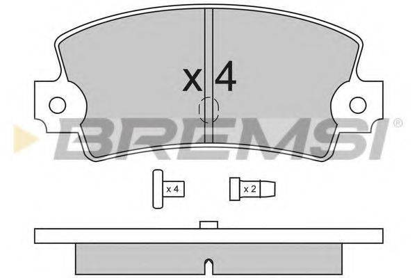 BREMSI 20338 Комплект гальмівних колодок, дискове гальмо