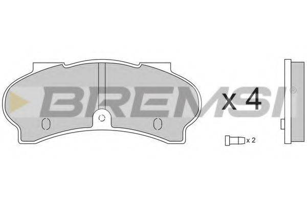 BREMSI 20366 Комплект гальмівних колодок, дискове гальмо