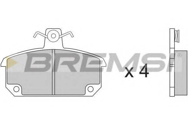 BREMSI 20671 Комплект гальмівних колодок, дискове гальмо