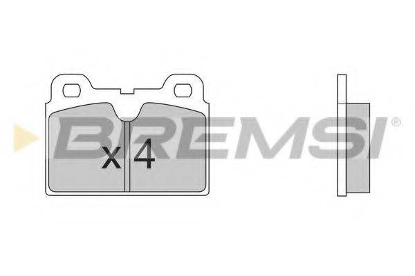 BREMSI 21251 Комплект гальмівних колодок, дискове гальмо