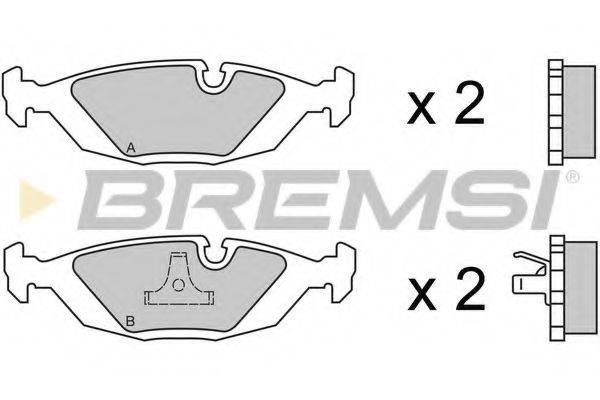 BREMSI 20756 Комплект гальмівних колодок, дискове гальмо