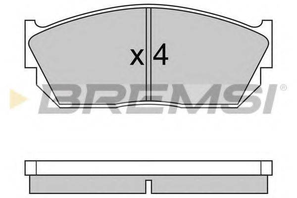 BREMSI 21018 Комплект гальмівних колодок, дискове гальмо