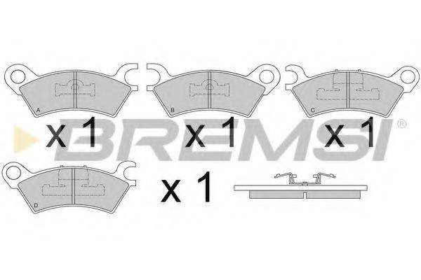 BREMSI 21037 Комплект гальмівних колодок, дискове гальмо