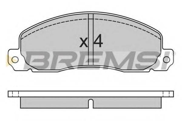 BREMSI 20927 Комплект гальмівних колодок, дискове гальмо