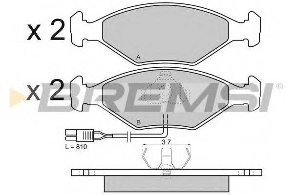 BREMSI 21195 Комплект гальмівних колодок, дискове гальмо