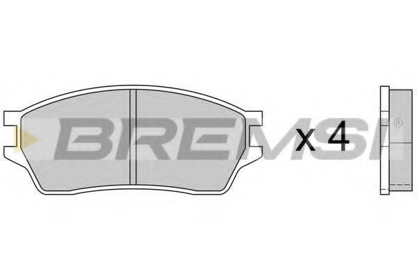 BREMSI 21523 Комплект гальмівних колодок, дискове гальмо