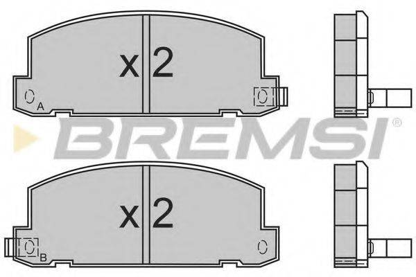 BREMSI 20882 Комплект гальмівних колодок, дискове гальмо