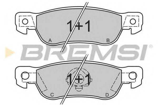 BREMSI 21563 Комплект гальмівних колодок, дискове гальмо