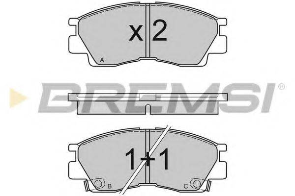 BREMSI 21474 Комплект гальмівних колодок, дискове гальмо