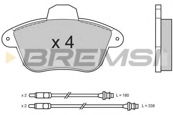 BREMSI 21512 Комплект гальмівних колодок, дискове гальмо