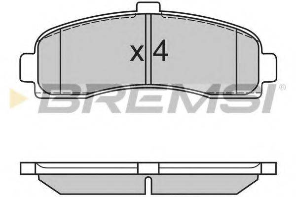 BREMSI 21626 Комплект гальмівних колодок, дискове гальмо