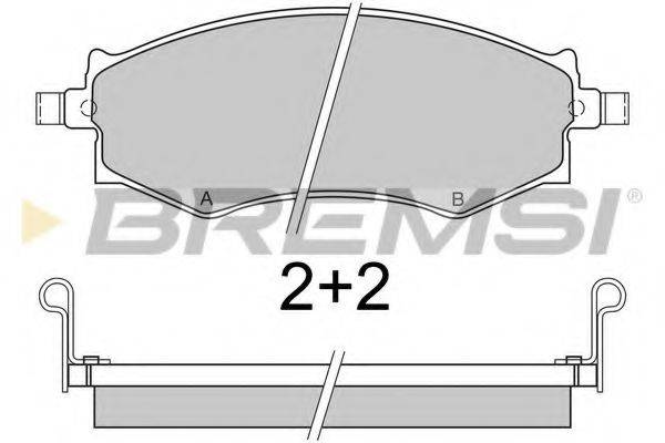 BREMSI 21527 Комплект гальмівних колодок, дискове гальмо