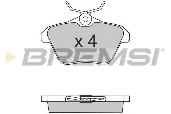BREMSI 21605 Комплект гальмівних колодок, дискове гальмо