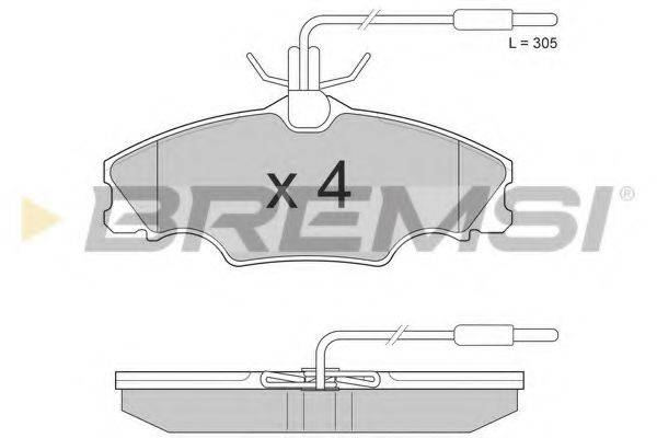 BREMSI 21722 Комплект гальмівних колодок, дискове гальмо