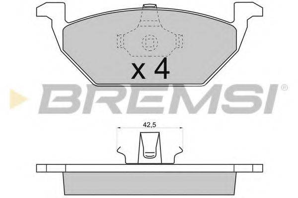 BREMSI 23130 Комплект гальмівних колодок, дискове гальмо