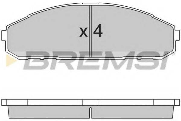 BREMSI BP2762 Комплект гальмівних колодок, дискове гальмо