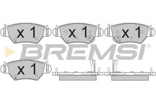 BREMSI 23054 Комплект гальмівних колодок, дискове гальмо