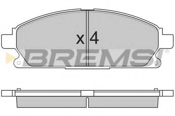 BREMSI BP2857 Комплект гальмівних колодок, дискове гальмо