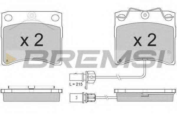 BREMSI 23176 Комплект гальмівних колодок, дискове гальмо