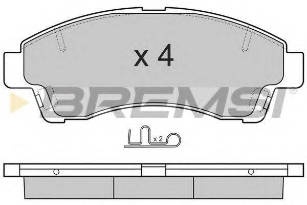 BREMSI BP2903 Комплект гальмівних колодок, дискове гальмо