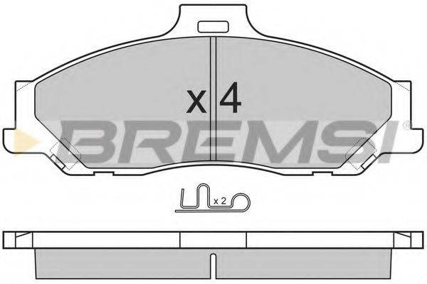 BREMSI BP2905 Комплект гальмівних колодок, дискове гальмо