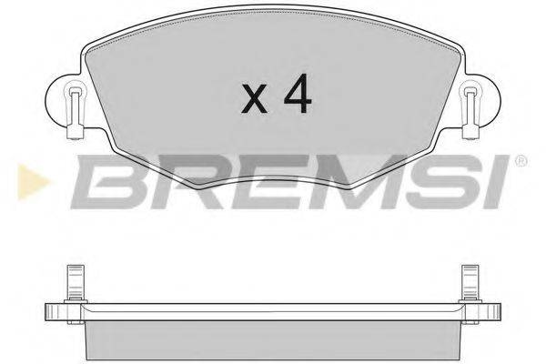 BREMSI BP2926 Комплект гальмівних колодок, дискове гальмо