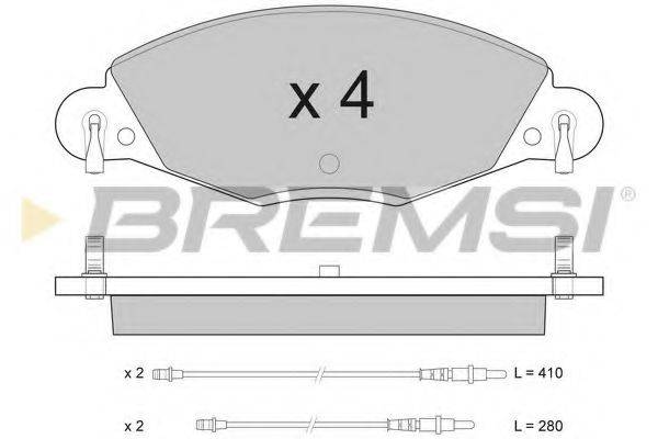 BREMSI 23272 Комплект гальмівних колодок, дискове гальмо