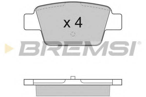 BREMSI 23714 Комплект гальмівних колодок, дискове гальмо