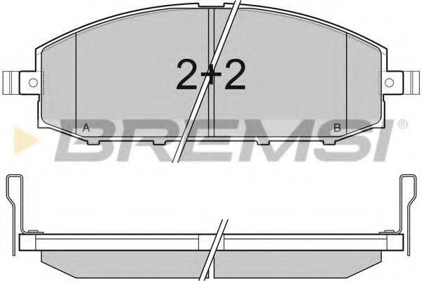 BREMSI 23612 Комплект гальмівних колодок, дискове гальмо