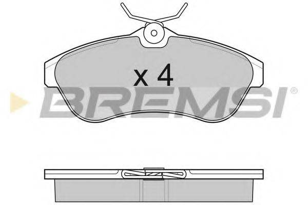 BREMSI 23408 Комплект гальмівних колодок, дискове гальмо