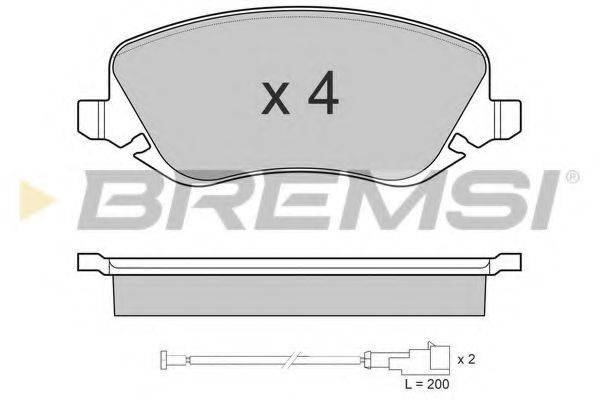 BREMSI 23761 Комплект гальмівних колодок, дискове гальмо