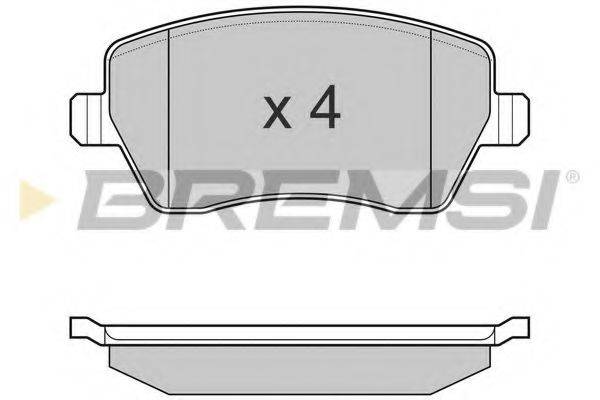 BREMSI BP3026 Комплект гальмівних колодок, дискове гальмо