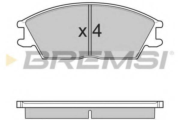 BREMSI 21012 Комплект гальмівних колодок, дискове гальмо