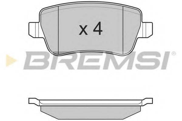 BREMSI 24348 Комплект гальмівних колодок, дискове гальмо